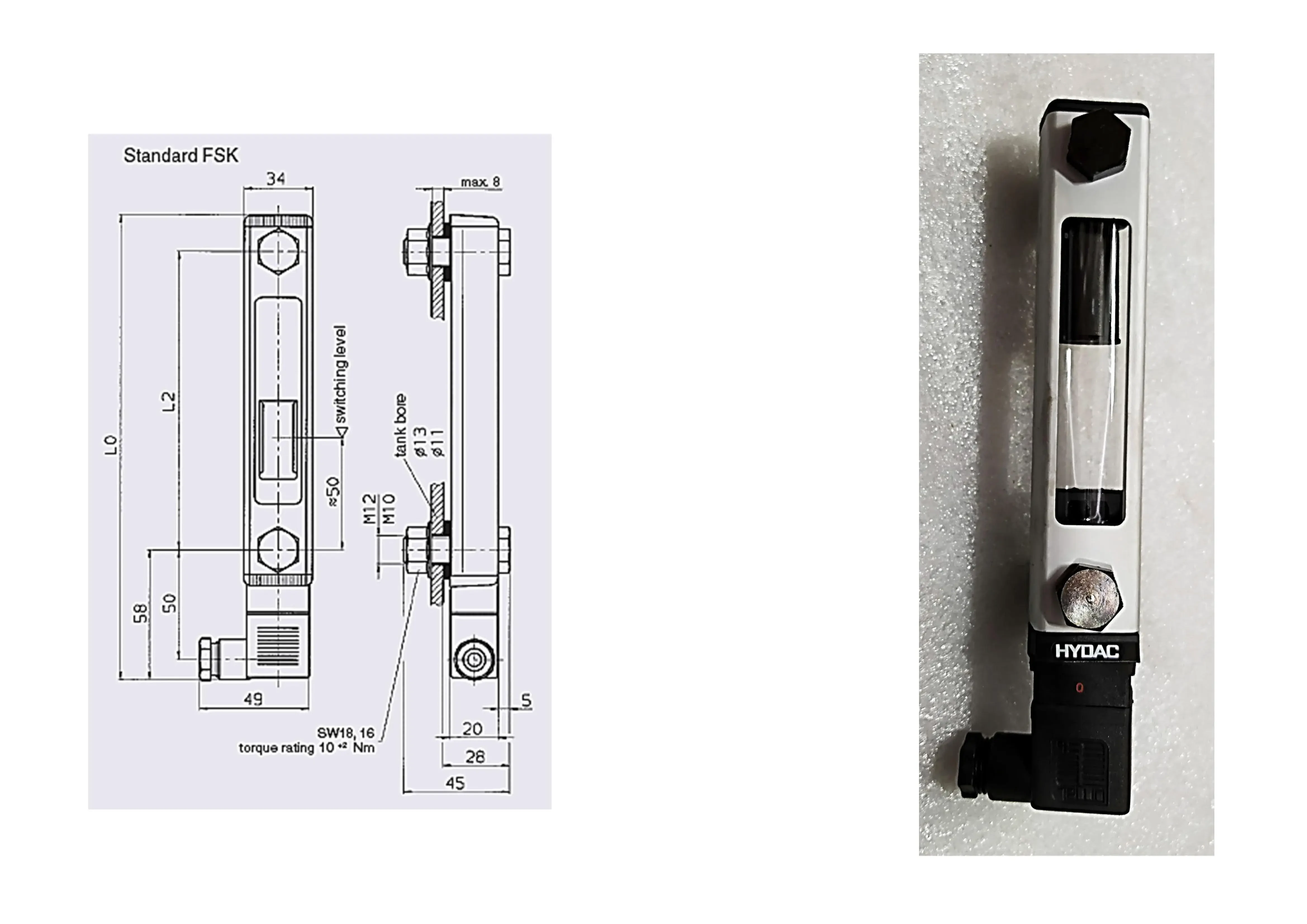 Указатель уровня масла с датчиком (для HRE)