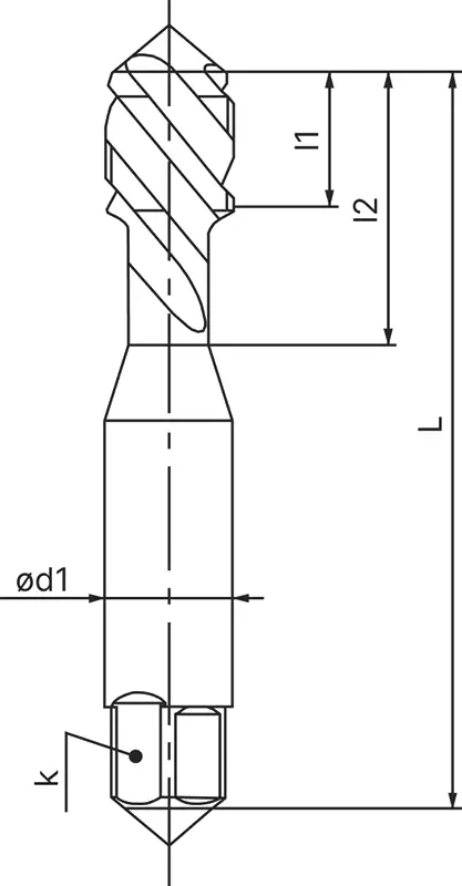 Метчик машинный M20x2.5 HSSE-PM TiCN 6H DIN 376 для глухих отверстий, серия HSF45