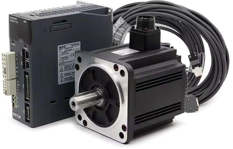 Комплект Estun (сервопривод ED3L-08AMA-JZ серводвигатель EM3J-08ATA221+ кабель энкодера EC3S-I1124-05, разъем кабеля управления)