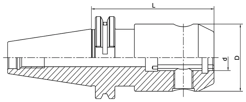 Патрон AdvaCut Weldon SK40, с каналами для СОЖ, отверстие ø8мм, L=50мм; DIN69871; AD; G6,3