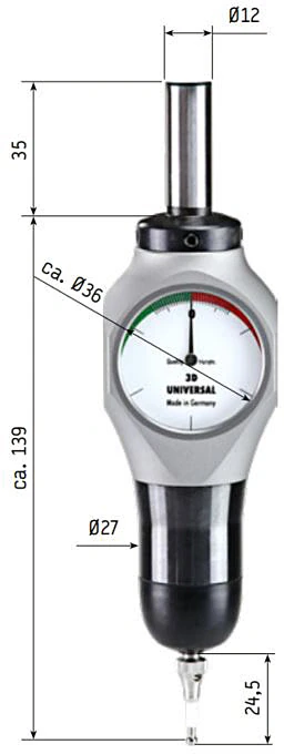 3D-тестер для привязки по осям X-Y-Z; 0-1,5мм; 0,01мм_5711-0105