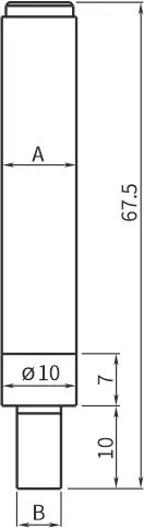 Центроискатель  механический; хвостовик Ø10мм; цилиндрический наконечник Ø6мм