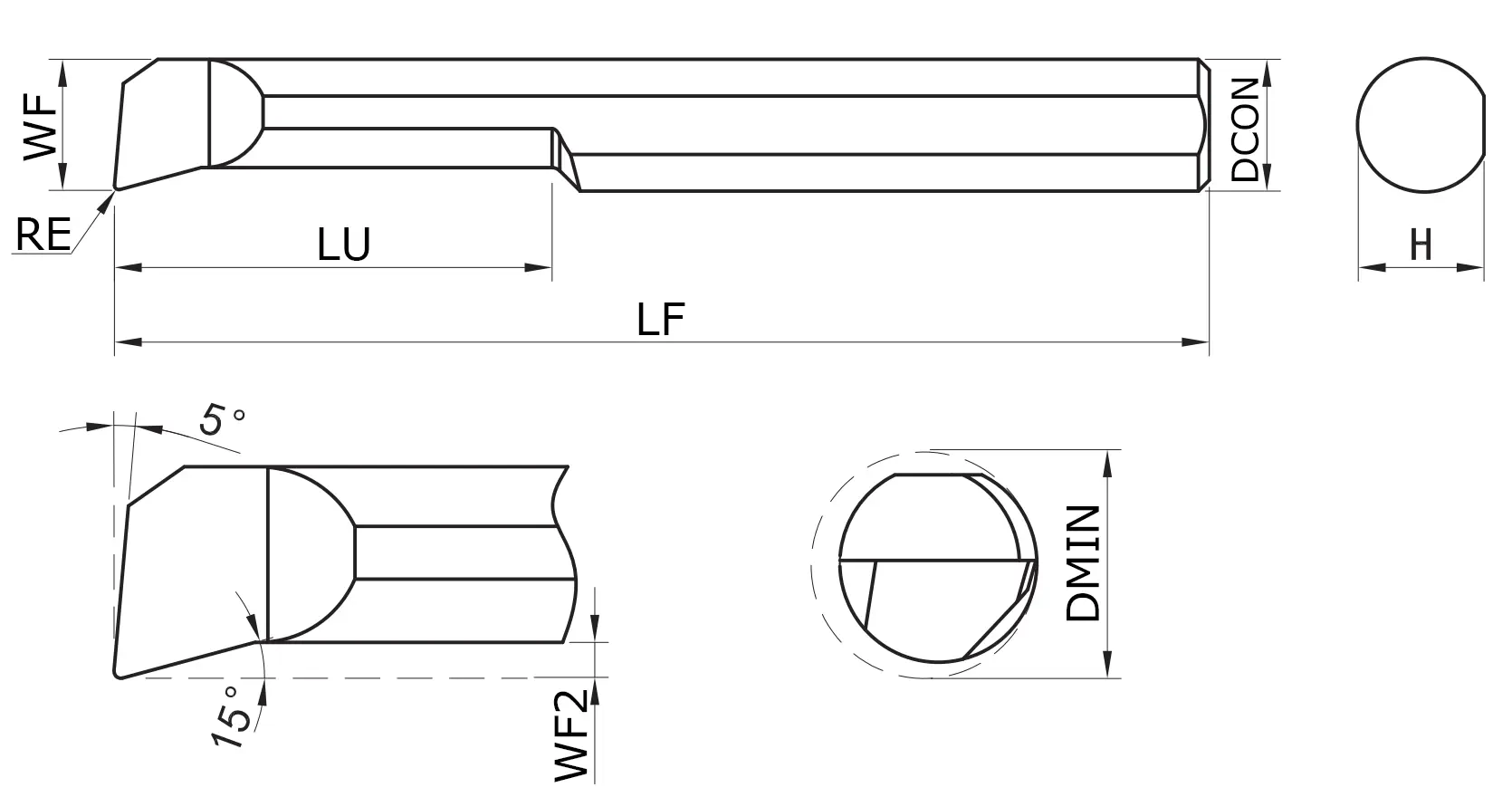 Мини-резец расточной MKVHR-030-150-010-NS