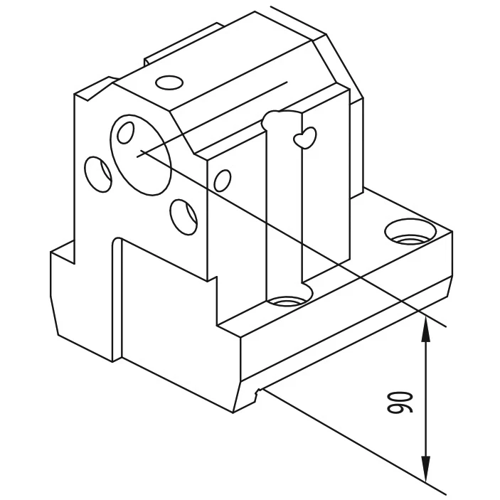 Держатель расточных резцов и корпусных сверл Ø32 мм, BMT60 OKUMA, H=90 мм