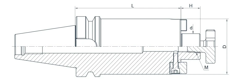 Держатель AdvaCut для торцевых фрез BT50, посадочный ø32, L=160 мм; MAS403/BT; AD; G6,3;