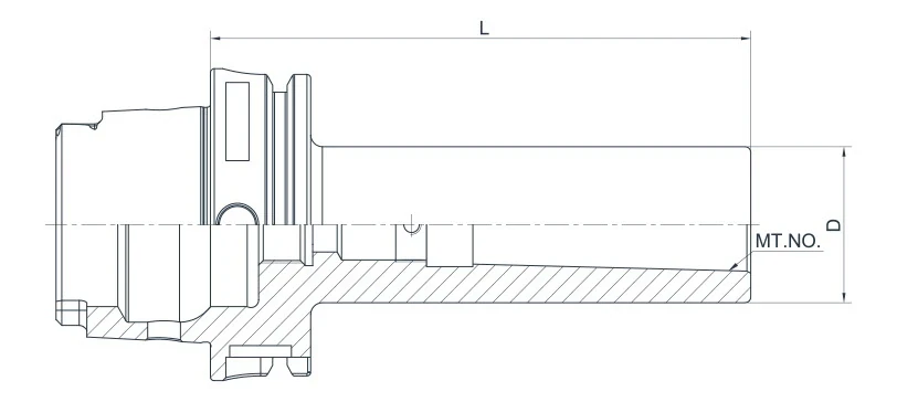 Держатель AdvaCut HSK80A для фрез с конусом Морзе №3 (MK3), L=150мм; DIN 69893; A; G2.5