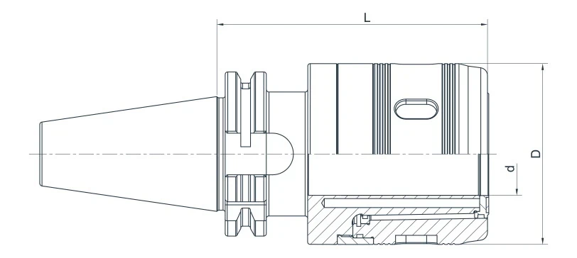 Патрон фрезерный (силовой) AdvaCut SK50 D20, H=105мм; DIN69871; AD; G6,3