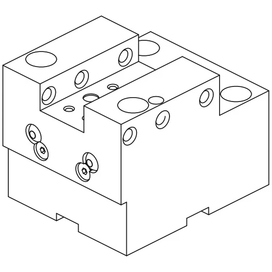 Держатель осевых резцов 25х25 мм, BMT60 DMG MORI, H=100 мм