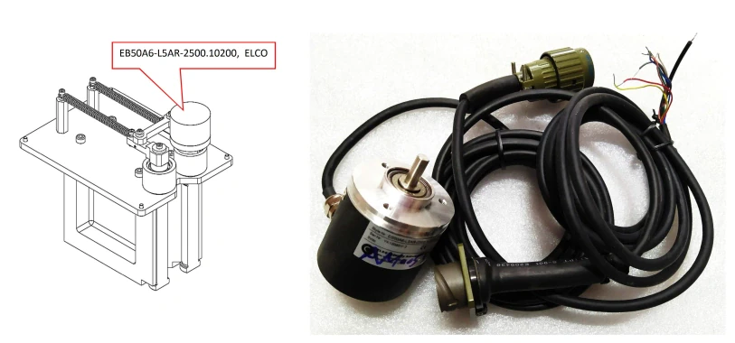 Энкодер с кабелем и разъемом, AMCZ
