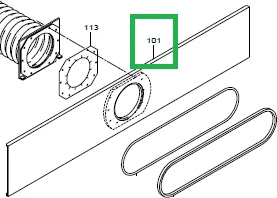 Прижимная уплотнительная пластина FA10. Реплика X205C510G51