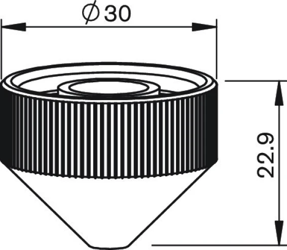 Сопло одинарное Ø1.0 для Mitsubishi LVP, Amada X1 (W1626B, MB334-1626B)