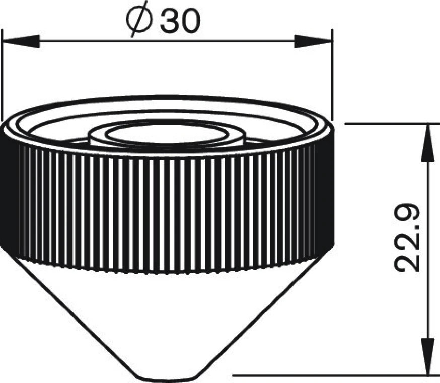 Сопло одинарное Ø1.0 для Mitsubishi LVP, Amada X1 (W1626B, MB334-1626B)