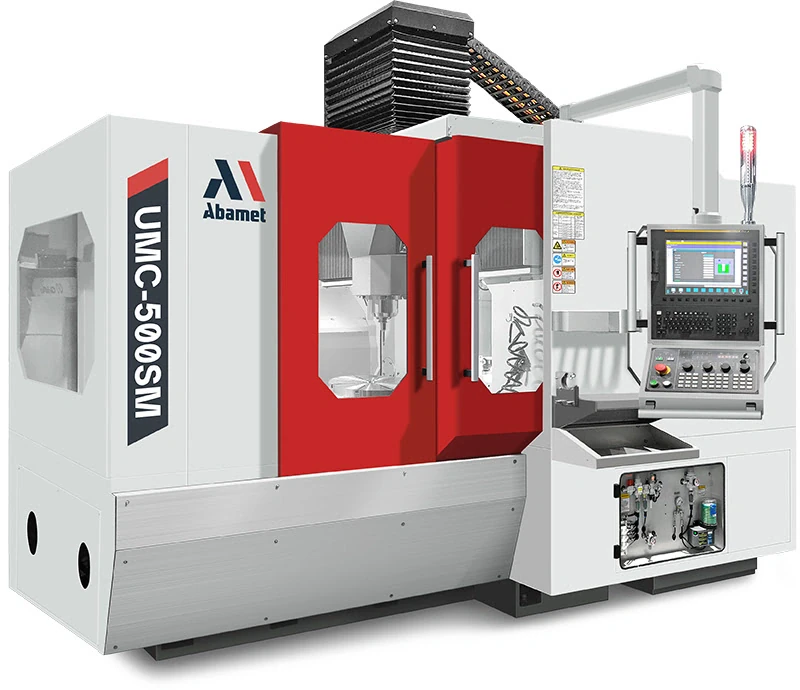 Пятиосевой фрезерный станок с ЧПУ по металлу UMC-500SM, двухколонный, стол-планшайба Ø500 мм