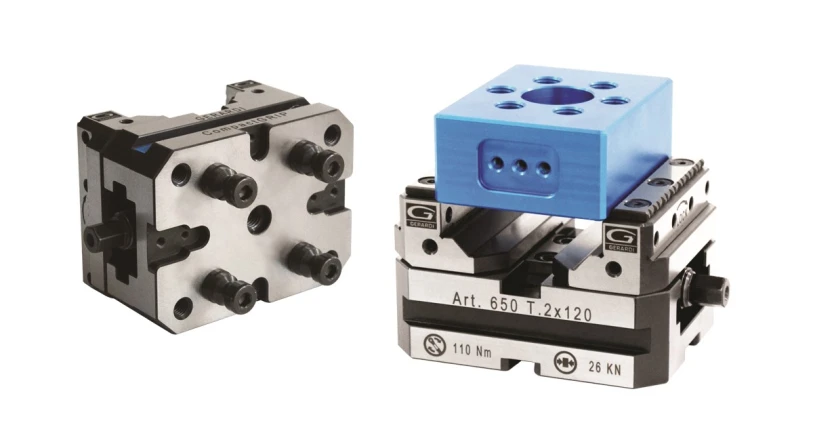 Тиски самоцентрирующиеся, серия Compact Grip, 88x96 мм, Art. 650 в комлекте с аксессуарами