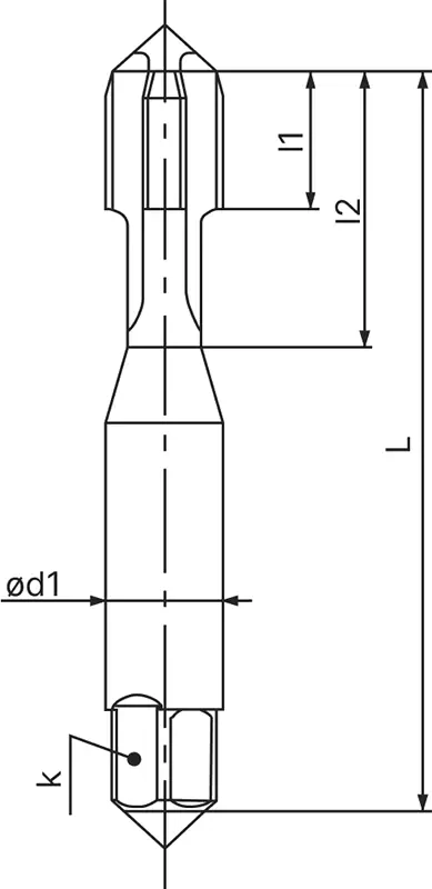 Метчик машинный M16x1.0 HSS-E TiCN 6HX DIN 376 для сквозных отверстий, серия IF
