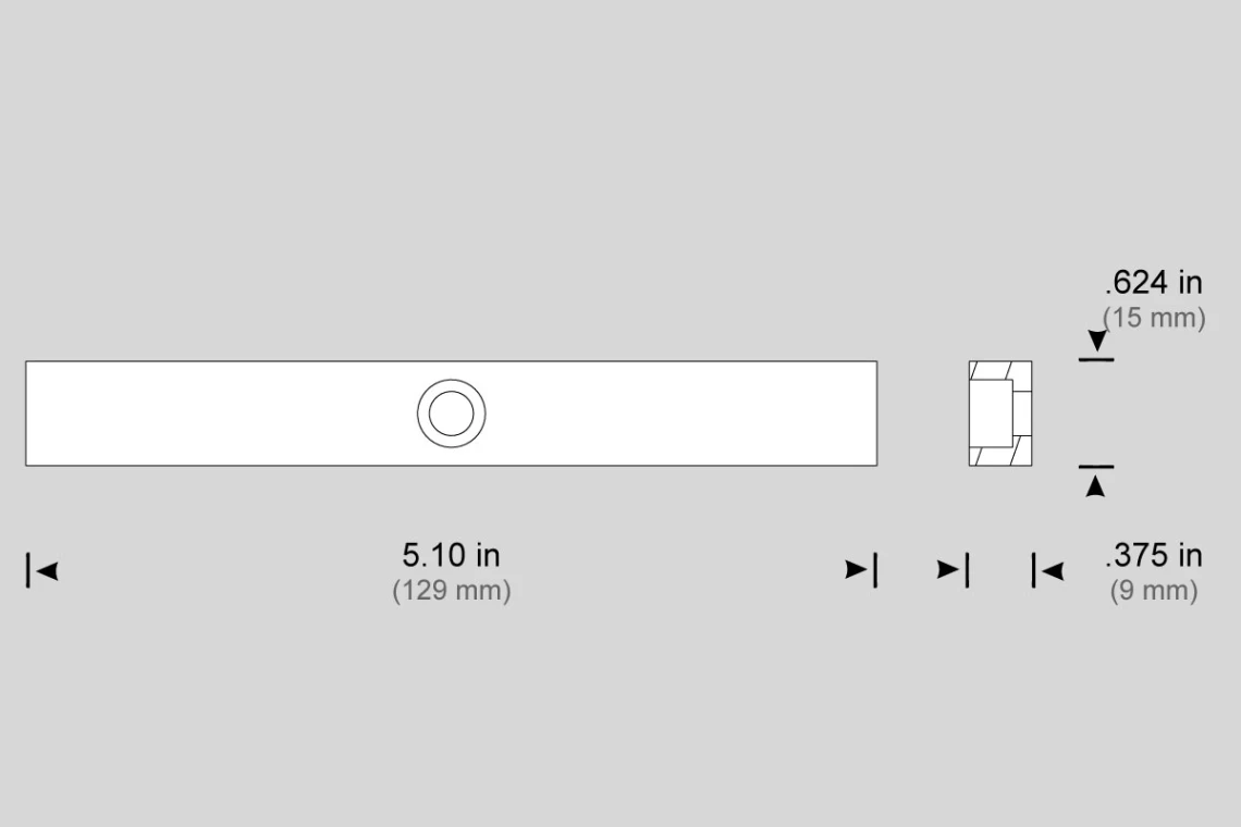 Шпонка 0.624" х 0.375" х 5.10"
