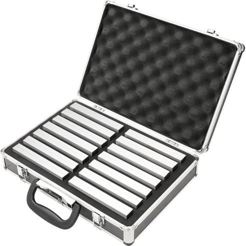 Набор пластин параллельных премиум класса в алюминиевом кейсе; 14 пар; 4х150х(14; 16; 18; 20; 22; 24; 26; 28; 30; 32; 35; 40; 45; 50)мм