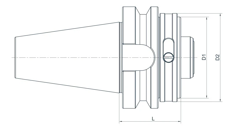Переходная оправка AdvaCut с BT50 MAS 403/BT на HSK80 DIN 69893 (ISO 12164) HSK-A, L=60мм; A; G6,3;