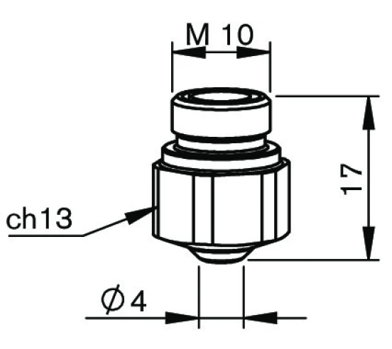 Двойное сопло Ø1.0 (3-16058 NK10 - 15, BY310-0001X)