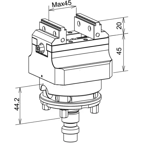 Самоцентрирующие тиски на базе ITS50 EROWA (аналог)