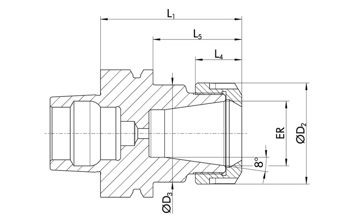 Оправка цанговая Schunk HSK-F63 ER-32 L1=75