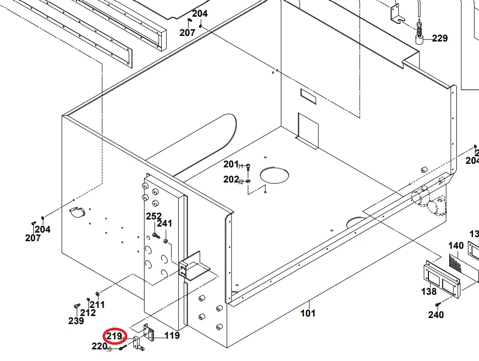 Концевик двери ванны Z-01HQ22-B. Реплика 12595