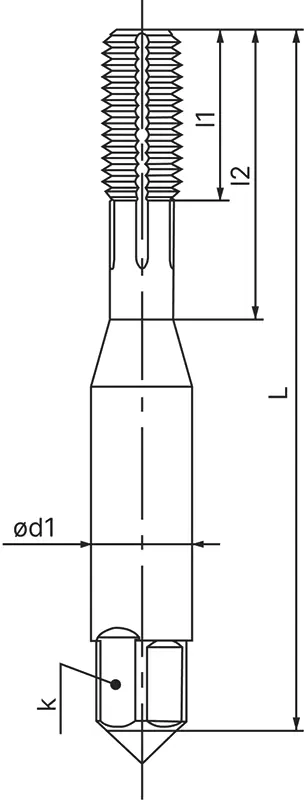 Метчик-раскатник бесстружечный M10x1.0 C HSSE-PM TiCN 6HX DIN 371, серия HCF