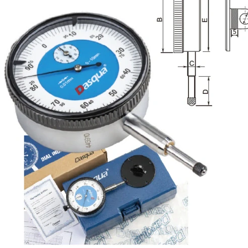 Индикатор часового типа; 0-10мм; 0,01мм; плоская крышка