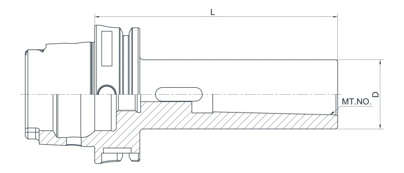 Держатель AdvaCut HSK50A для сверл с конусом Морзе №2 (MK2), L=120мм; DIN 69893; AD; G2.5