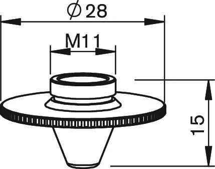 Сопло одинарное Ø1.5 (281352-P0591-563-00015, L131MMS)