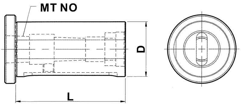 Переходная втулка с предв. зажимом с ⌀ 40мм на КМ №2, L=80мм