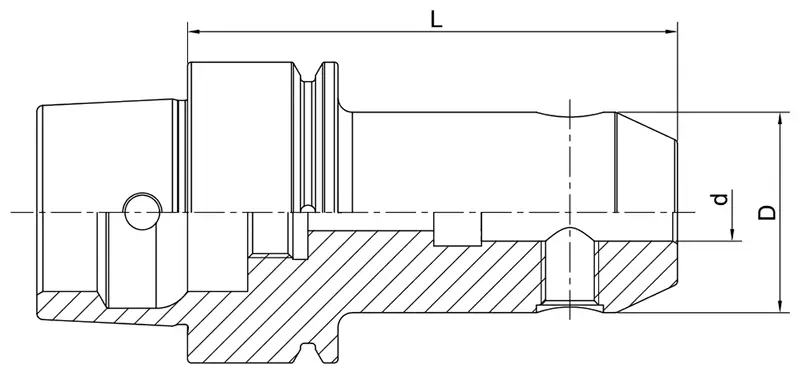 Патрон AdvaCut Weldon HSK32E, отверстие ø6мм, L=60мм; DIN 69893; AD; G2.5