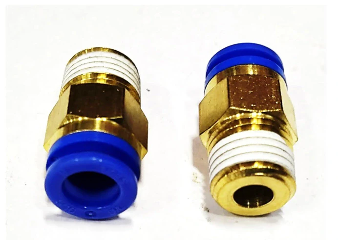 Штуцер резьбовой для соединения пневматических трубопроводов  KQH08-02S