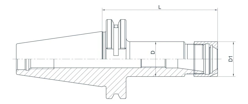 Цанговый патрон c мини гайкой AdvaCut SK40, ER20, ø1-13 мм, H=160мм; DIN69871; AD; G6,3