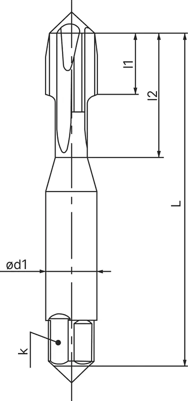 Метчик машинный M12x1.75 HSSE-PM TiCN 6HX DIN 376 для сквозных отверстий, серия HSP