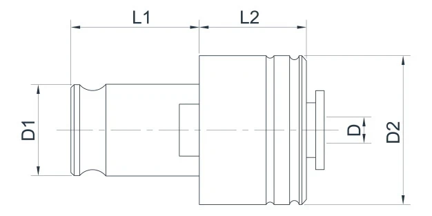 Быстросменный резьбонарезной адаптер TT1 с предохранительной муфтой M6 ø6.3 □5 мм