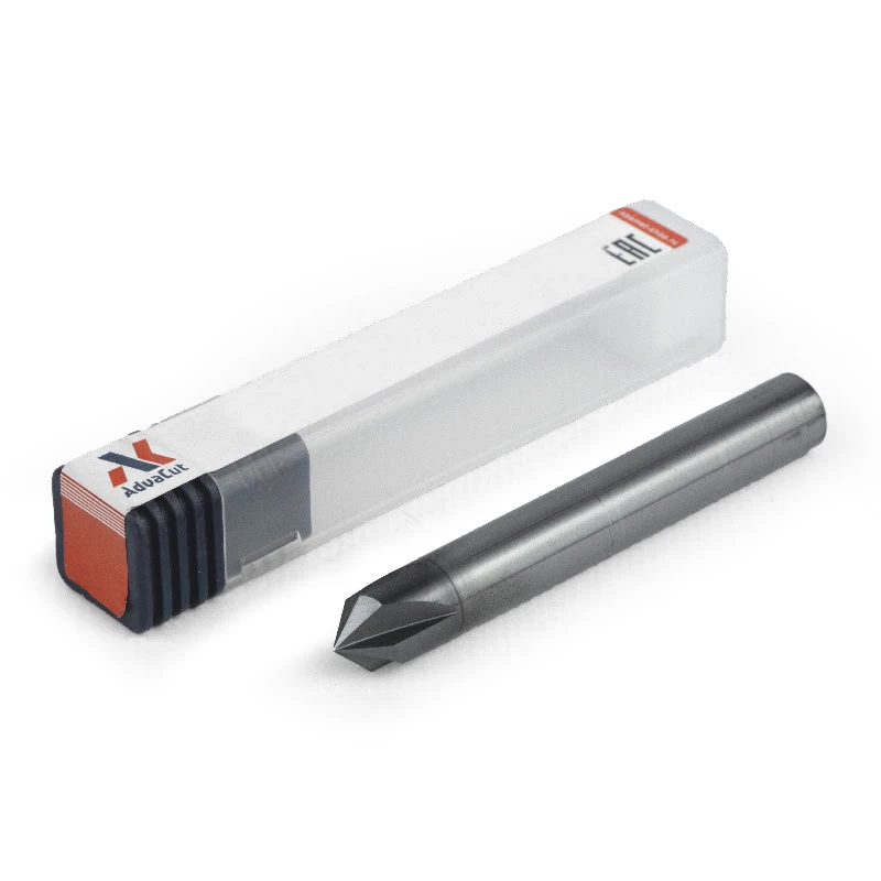 Фреза концевая твердосплавная APL100-HACM4-060-001-120, фасочная 120 градусов, ØD 6 мм