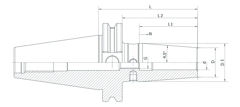 Термозажимной патрон AdvaCut SK50, ø=32мм, H=120мм, с уклоном 4.5°; DIN69871; G2.5