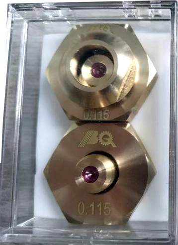 Комплект направляющих (фильер) для молибденовой проволоки, 0,115 мм для станков BQ