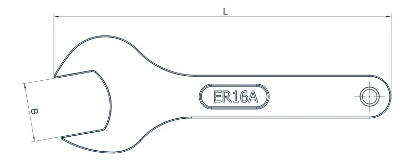 Ключ для цангового патрона ER16 с шестигранной гайкой HEX
