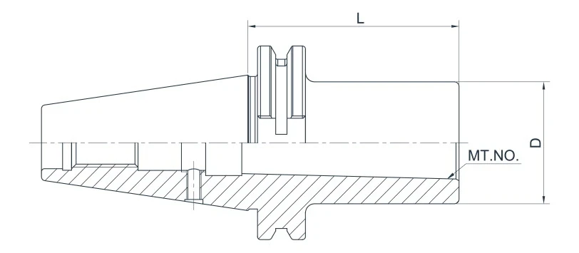 Держатель AdvaCut SK50 для фрез с конусом Морзе №5 (MK5), L=100мм; DIN69871; A; G6,3