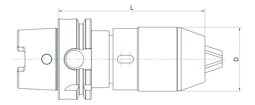 Универсальный сверлильный патрон AdvaCut HSK63A, ø 1-8мм, L=110мм; DIN 69893; A