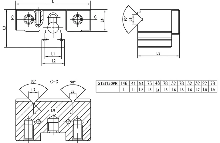 Губка центральная призматическая для тисков AdvaCut GT150