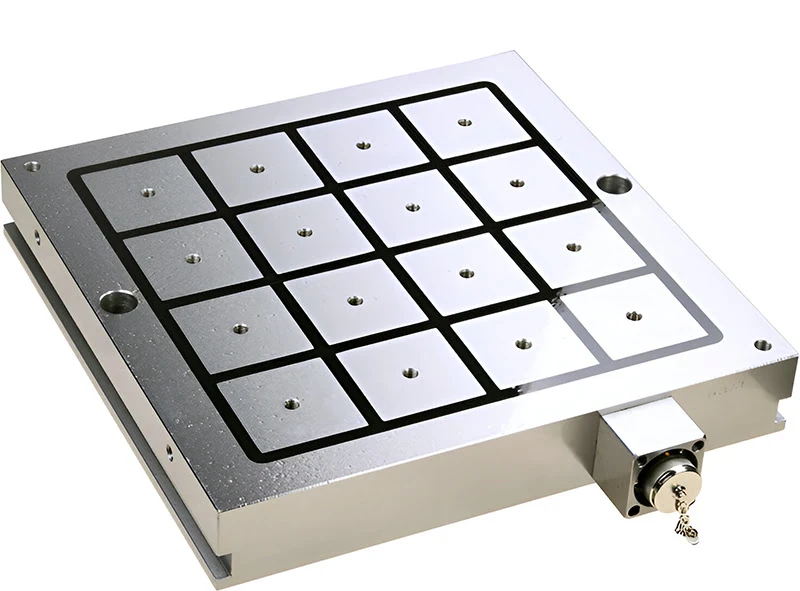 Магнитная плита 390x390 мм, 25 полюсов 50x50 мм, с аксессуарами для подключения