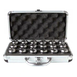 Комплект высокоточных цанг ER11, ø1-7 мм (13 шт.), макс. биение 0,005 мм.