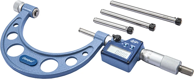 Микрометр цифровой IP65 со сменными измерительными пятками; 0-100мм/4"; 0.001мм/0.00005"