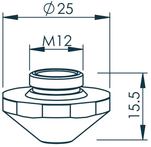 Сопло одинарное Ø1.7 EAA (1324864, TR407-4864)
