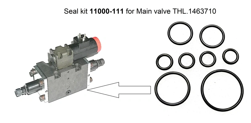 Комплект уплотнений главного клапана 11000-111