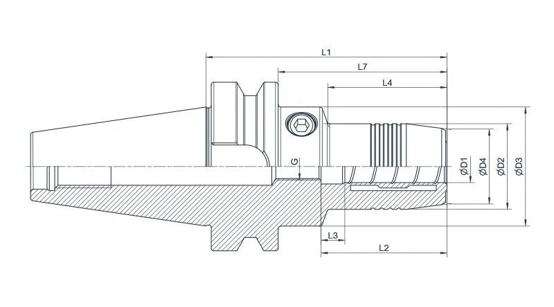 Гидропластовый патрон AdvaCut BT40, отверстие ø6мм, L=150мм; MAS403/BT; AD; G2.5