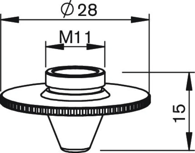 Сопло одинарное Ø0.8 (281590-P0591-569-00008, PT350-1590X)